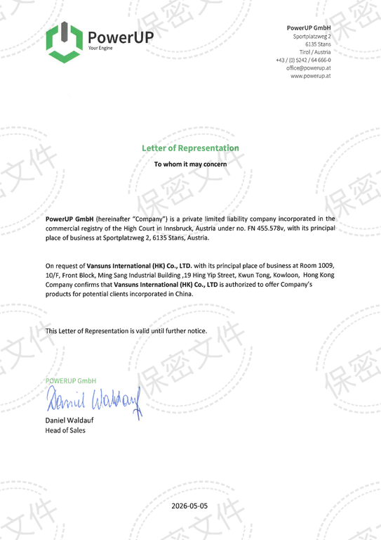 Letter of Representation